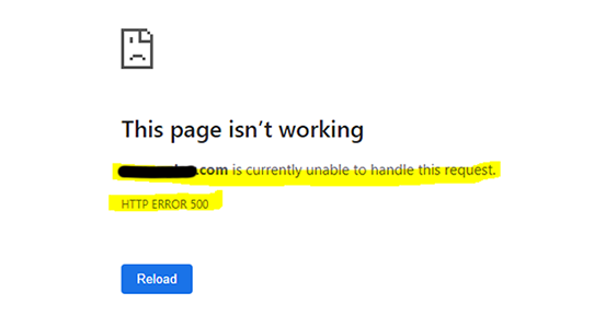 500 HTTP error